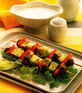 Brochetas de verduras
