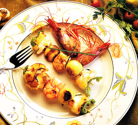 Broquetas de pescado