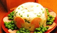 Budin de arroz con vegetales