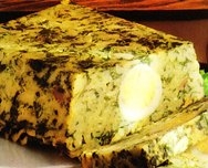 Budin de espinacas y tirabuzones