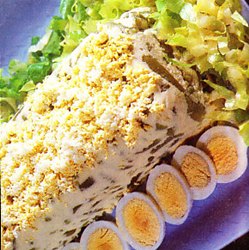 Budín de judías verdes con salsa bechamel