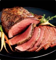Buey asado con verduras