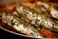 Caballas al horno