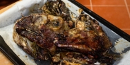 Cabeza de cordero al horno