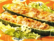 Calabacines a la boloñesa