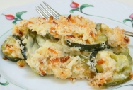 Calabacines con bechamel