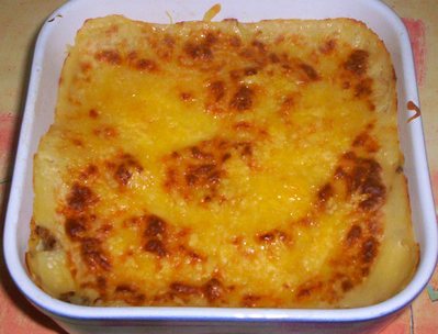Calabaza y arroz al gratén