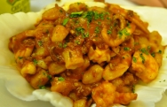 Calamares de potera con gambas