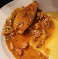 Calamares rellenos con chocolate