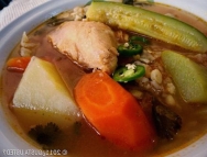 Caldo de pollo con verduras