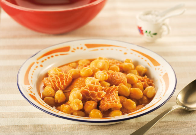 Callos de cordero con garbanzos