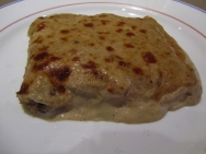 Canalones de setas y paté de pato