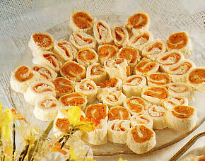 Canapés de sobrasada y queso