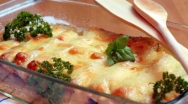 Canelones con queso y camote