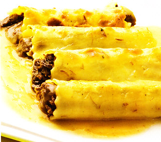 Canelones de carrilleras de ternera