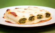 Canelones de espinacas y queso