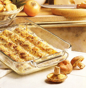Canelones de setas