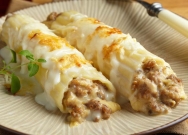 Canelones rellenos de setas