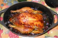 Capón relleno de frutos secos