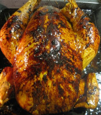Capon relleno dulce