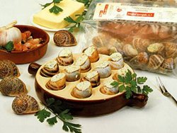 Caracoles al queso de cabra