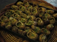 Caracoles con corteza de sal