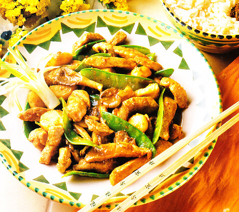 Carne de cerdo con jengibre