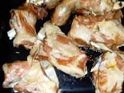 Carne  de cordero al vapor