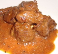 Carne de jabalí a la crema