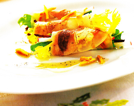 Carne fría de cocido con ensalada