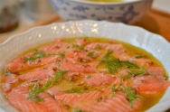 Carpaccio de salmón
