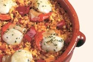 Cazuela de arroz con vieiras