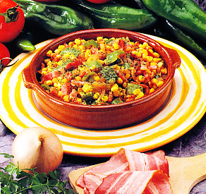 Cazuela de maiz y bacon
