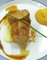 Cerdo asado en salsa de miel