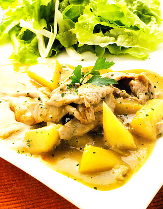 Cerdo con salsa de piña