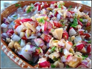 Ceviche de pescado y marisco