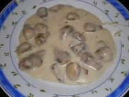 Champiñones a la crema con puré a la soja