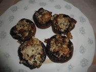 Champiñones rellenos de carne