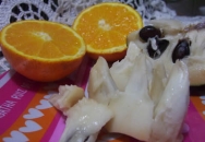 Chirimoyas con zumo de naranja