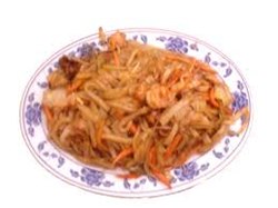 Chop suey de camarones