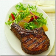 Chuletas de cerdo a la menta