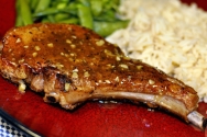 Chuletas de cerdo a la naranja