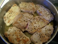 Chuletas de cerdo borrachas