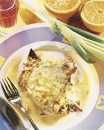 Chuletas de cerdo con crema
