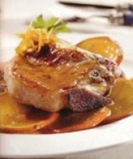 Chuletas de cerdo con salsa de naranja