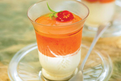Chupitos de queso y tomate al picual