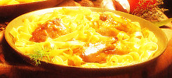 Cintas al huevo con ragú de gallina pintada