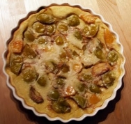 Ciruelas gratinadas con crema ligera