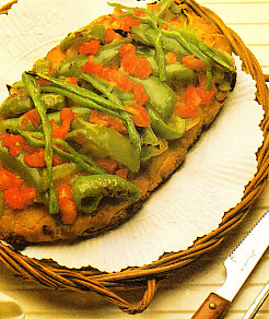 Coca de verduras