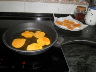 cocinando boniatos